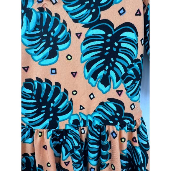 Dotdotsmile Ballerina Dress Size 3/4 Orange with Ferns Print NWOT - Picture 2 of 4